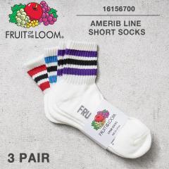 FRUIT OF THE LOOM �t���[�c�I�u�U���[�� 16156700 �A�����u ���C�� �V���[�g �\�b�N�X 3���Z�b�g�yT�z�b�����Y ���f�B�[�X �C�� ���� ��