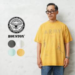 HOUSTON �q���[�X�g�� 22423 PIGMENT PRINT TEE�iARMY�j�s�O�����g�v�����g T�V���c�yR�z