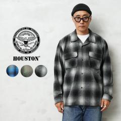 HOUSTON �q���[�X�g�� 41357 MIX WOOL BOARD SHIRT �~�b�N�X�E�[�� �{�[�h�V���c�yT�z