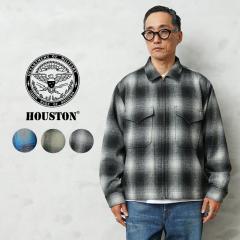 HOUSTON �q���[�X�g�� 51672 MIX WOOL ZIP CPO JACKET �~�b�N�X�E�[�� �W�b�v CPO �W���P�b�g�yR�z