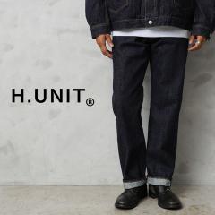 H.UNIT �G�C�`���j�b�g H-MYPT002 Raw denim regular tapered 5P �e�[�p�[�h 5�|�P�b�g �f�j���p���c ���{���yCx�z�yT�z