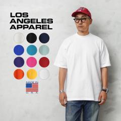 LOS ANGELES APPAREL T[XAp 1801GD 6.5oz K[g_C N[lbNTVc MADE IN USA yTzbY gbvX 