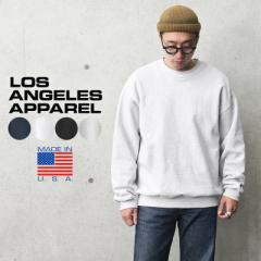 LOS ANGELES APPAREL T[XAp HF07 14oz wr[t[X N[lbN vI[o[ XEFbgVc MADE IN USAyTzb