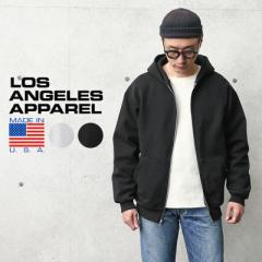 LOS ANGELES APPAREL T[XAp HF10 14oz wr[t[X WbvAbv t[fB[ MADE IN USAyTzbXEFbgp[J[ 