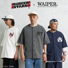 SCREEN STARS~WAIPER 2522-437WP gNegro Leaguesh HEAVYWEIGHT BASEBALL SHIRT jO[O wr[EFCg x[X{[VcyCx