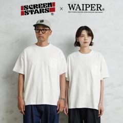SCREEN STARS�~WAIPER �gSlack�h S/S �N���[�l�b�N �|�P�b�gT�V���c WHITE�y2622-462WP�z�yCx�z�yT�z�b�����Y �g�b�v�X ���� �r�b�O�V��