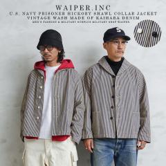 WAIPER.inc �ČR U.S.NAVY PRISONER �q�b�R���[�V���[���J���[�W���P�b�g MADE OF�gKAIHARA DENIM�h VINTAGE WASH�yWP1127C�z�yCx�z�yT�z