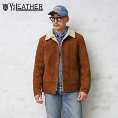 Yf2 LEATHER Cc[U[ WJ-02 STEER SUEDEiXeAXG[hjLUNCH COAT `R[g MADE IN JAPANyCxzyTzbvW {v 