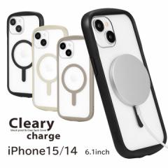 iPhone15 6.1C` iPhone14 [dΉ ϏՌnCubhP[X Cleary charge Jo[ ubN X^[Cg ~bhiCg O[