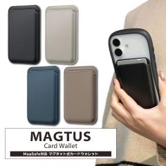 MagSafe�Ή� �J�[�h�E�H���b�g MAGTUS Card Wallet �}�O�l�b�g�� �J�[�h���[ �u���b�N �O���[ �l�C�r�[ �_�[�N�u���E�� ���[���֑�������