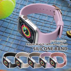 AppleWatch VRoh AppleWatchBAND SILICONE BAND 38mm 40mm 41mm ubN AC{[ x[W p[v sN [֑