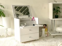 ドレッサー コンパクト おしゃれ 白 ホワイト 鏡台 ドレッサーワゴン