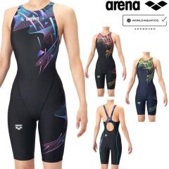 �A���[�i ARENA ���j���� ���f�B�[�X WA���F���f�� AQUA RACING ECO AQUA STRIPE-D ���[�V���O�����s�[�X�X�p�b�c �I�[�v���o�b�N �n�[�t