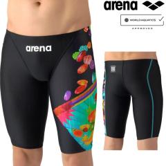 �A���[�i ARENA ���j���� �����Y WA���F���f�� AQUA RACING ECO AQUA STRIPE-D GUMMY EFFECTS ���[�V���O�X�p�b�c �n�[�t���b�O 2026�N�t