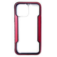 iPhone13 Pro Max �P�[�X �o���p�[ 6.7�C���` �ϏՌ� �A���~�t���[�� + �w�ʃN���A PC�o�b�N�J�o�[ ���b�h �A�C�t�H��13promax �o���p�[