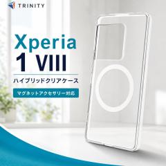 Xperia 1 VIII �P�[�X �N���A �}�O�l�b�g�A�N�Z�T���[�Ή� �G�N�X�y���A1VIII ����Ȃ� MagSafe �Ή� �w�ʃN���A ���� �J�����ی� �����Y