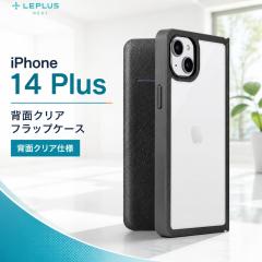 iPhone 14 Plus �P�[�X iPhone 14 Plus �P�[�X �蒠�^ �N���A �y�� �J�[�h���[ ��^�|�P�b�g �ϏՌ� �� �u���b�N �t���b�v�P�[�X ������