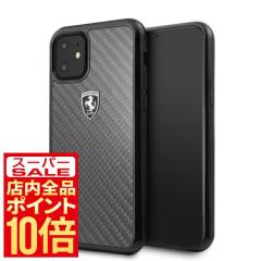 iPhone11 �P�[�X Ferrari �J�[�{���t�@�C�o�[ TPU �J�[�{�� �u���b�N �t�F���[�� FEHCAHCN61BK �X�}�z�P�[�X �A�C�t�H���P�[�X �X�}�[�g