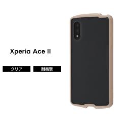 Xperia Ace II �ϏՌ��n�C�u���b�h�P�[�X Puffull Matte Black �x�[�W��