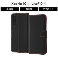 Xperia 10 III �ϏՌ� �蒠�^�P�[�X �V���v�� �}�O�l�b�g �X���[�v�@�\�Ή� �u���b�N ���b�h �J�[�h���[