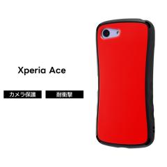Xperia Ace �P�[�X ���b�h SO-02L  �ϏՌ� �V���v�� �������