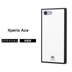 Xperia Ace �P�[�X �z���C�g SO-02L  �ϏՌ� �V���v�� �������