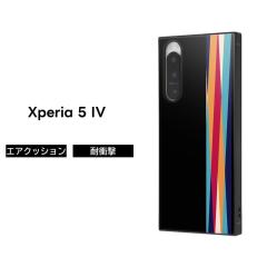 Xperia5IV �P�[�X �ϏՌ� Xperia 5 IV �X�g���C�v �u���b�N �X�N�G�A �ϏՌ��P�[�X �\�t�g�P�[�X �n�[�h �n�[�h�P�[�X �X�}�z�P�[�X �G�N