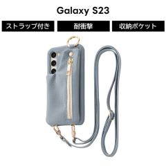 Galaxy S23 �P�[�X �M�����N�V�[S23 �V�����_�[�X�g���b�v �|�[�` �|�P�b�g�t ���U�[ GalaxyS23 SC-51D SCG19 �\�t�g �n�[�h �X�}�z�P�[