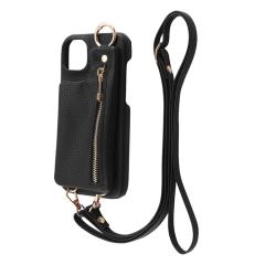 iPhone 15 Plus �P�[�X �u���b�N iPhone15Plus �A�C�t�H��15�v���X ���U�[ �V�����_�[ �X�g���b�v �J�[�h���� �|�[�` �\�t�g �n�[�h �X�}