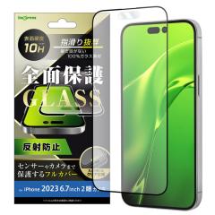 iPhone 15 Plus �t�B���� iPhone15Plus �K���X�t�B���� �S�ʕی� �t���J�o�[ ���˖h�~ �T���T�� �u���b�N �t���[�� �K���X �Ɏq�t�B���� 