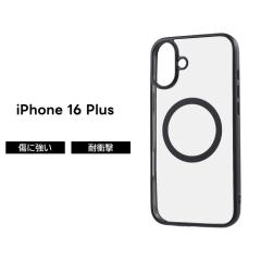 iPhone 16 Plus �P�[�X �N���A MagSafe�Ή� iPhone16Plus �A�C�t�H�� 16�v���X �}�O�l�b�g �[�d ���� �u���b�N �\�t�g �n�[�h �X�}�z�P�[