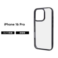 iPhone 16 Pro �P�[�X �N���A �ϏՌ� iPhone16Pro �A�C�t�H�� 16�v�� ���^���b�N �N���A�P�[�X �u���b�N �\�t�g �n�[�h �X�}�z�P�[�X ��