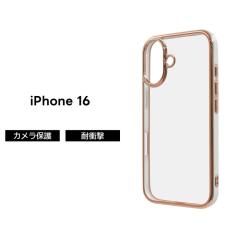 iPhone 16 �P�[�X �N���A �J�����ی� iPhone16 �A�C�t�H��16 �ϏՌ� ������� ���킢�� �z���C�g �S�[���h �\�t�g �n�[�h �X�}�z�P�[�X 