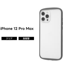 iPhone 12 Pro Max �ϏՌ��n�C�u���b�h�P�[�X Puffull �N���A �O���[ ���� iPhone12 Pro