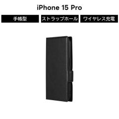 iPhone 15 Pro �P�[�X iPhone15 Pro �蒠�^ �P�[�X �u���b�N ���^ �y�� PU���U�[ �ϏՌ� �}�O�l�b�g�d�l �J�[�h���[ �X�^���h �A�C�t�H��