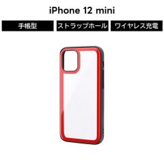 iPhone 12 mini �P�[�X iPhone 12 mini �P�[�X �N���A ���b�h �ϏՌ� �t���J�o�[ �Ռ��z�� �w�ʃK���X �d�x10H �w��h�~ �����݌v ���E��