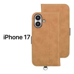 iPhone17 �P�[�X �蒠�^ iPhone17 �P�[�X �蒠�^ ���킢�� iPhone 17 �P�[�X �V���v�� �u���E�� �L������ �t���b�v�J�o�[ �X�g���b�v�z�[