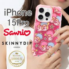 iPhone15Pro �P�[�X �T�����I Sanrio �L�L ���� ���킢�� �N���A ���� �L���L�� �\�t�g �ϏՌ� �X�g���b�v�z�[�� �����i SKINNYDIP