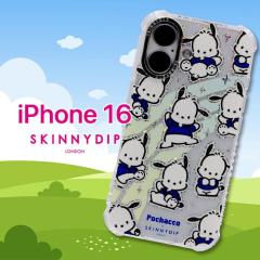 iPhone 16 �P�[�X �|�`���b�R �T�����I SKINNYDIP �X�L�j�[�f�B�b�v Sanrio ���킢�� �N���A ���� �L���L�� �\�t�g�ϏՌ� �X�g���b�v�z�[