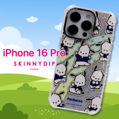 iPhone16Pro �P�[�X �T�����I Sanrio �|�`���b�R ���킢�� �N���A ���� �L���L�� �\�t�g�ϏՌ� �X�g���b�v�z�[�� �����i SKINNYDIP