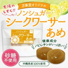 シークワーサー シュガーレスキャンディ30粒 沖縄県産 ノビレチン のど飴 送料無料 砂糖不使用 