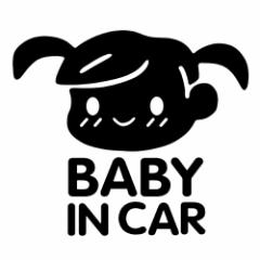 BABY IN CAR Ԃ񂪏Ă܂ XebJ[ sticker V[ q ̎q Ԃ ԗp J[XebJ[ JM-312