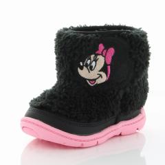 ≪セール≫ディズニー 子供靴 ベビーブーツ DN B1258 ブラック 黒 ミニーマウス かわいい かわいい 女の子 防寒 キッズ シューズ 靴 出産