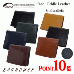 Y K CORBO. R{ v face -Bridle Leather- G.E.Wallets tFCX uChU[ ܂z 1ld-0239 v[g 