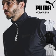 ��ƃE�F�APUMA �����n�C�l�b�N�W�b�v T�V���c �����Y ��ƒ� ��ƕ� PUMA WORKWEAR �v�[�}���[�N�E�F�A ���̎q �X�g���b�` �z�� ���� UV