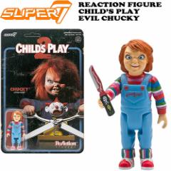 SUPER 7 REACTION FIGURE CHILDfS PLAY (EVIL CHUCKY) `bL[  `ChvC tBMA ANVtBMA AJ G