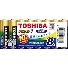 ���ŁyTOSHIBA�z�A���J��1 �A���J�����d�r �P3�` 1�p�b�N8�{���� �܂Ƃ߃p�b�N 10�N�����ۑ� LR6AN-8MP�y�h�Зp�i �h�Д��~���z