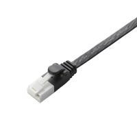 �G���R���yELECOM�z�c���܂�h�~�t���b�gLAN�P�[�u��Cat6����LD-GFT-BK100���yLD-GFT_BK100�z