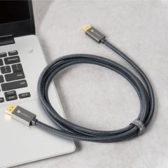 iVANKY VBC01 2m Gray & Black DisplayPort Cable fBXvC|[g P[u 4K@60Hz  rfI Đ 𑜓x 144Hz Ή DP 1.2