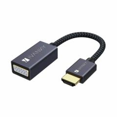 iVANKY VBH11 20cm Gray & Black HDMI to VGA Adapter HDMI to VGA A_v^[ 1080p@60Hz tHD rfI T|[g Ro[^[ VGAA_